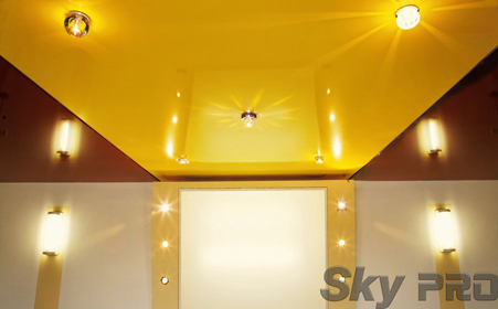 Стеклянные светильники для натяжных потолков